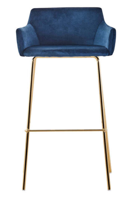 Linea Grey Faux Leather Bar Chair - image 1