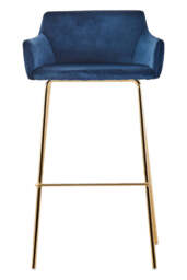 Linea Grey Faux Leather Bar Chair - thumbnail 1