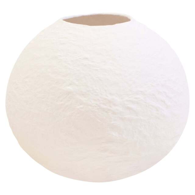 Mache Ravessa Vase White Round Small Cotton - image 1