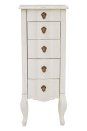 Somerset Compact 5-Drawer Chest – White