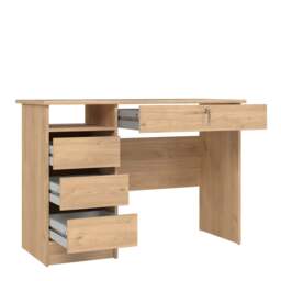 Function Plus 4 Drawer Desk in Oak - thumbnail 5