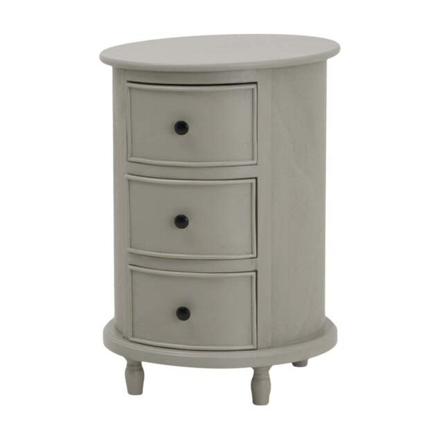 The Camden Collection 3 Drawer Round Side Table - image 1