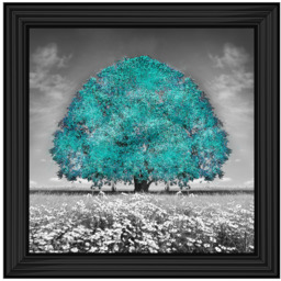LS273 Blue Oak Tree - 70x70 / Black Lyon / Plain - thumbnail 1