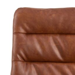 Dean Brandy PU Swivel Dining Chairs – Set of 2 - thumbnail 4