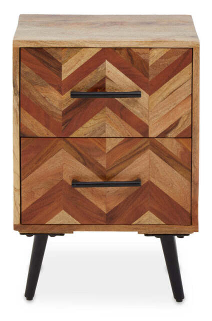 Atelier Bedside Table – Two Drawer, Mango Wood - image 1