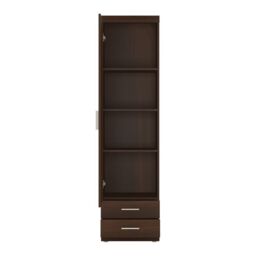 Imperial Tall 1 Door 2 Drawer Narrow Cabinet in Dark Mahogany Melamine - thumbnail 3