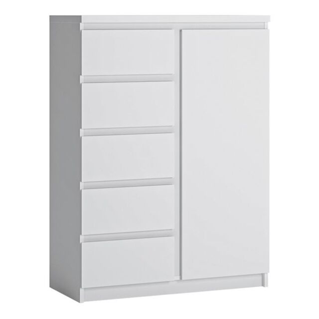 Fribo Cabinet with 1 Door and 5 Drawers in White Finish - image 1