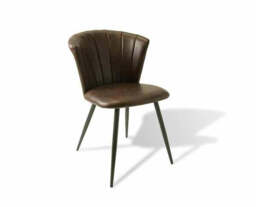 Quillera Dining Chair Vegan Leather Chestnut SET OF 2