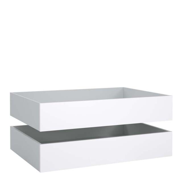 Naia Underbed Drawers Set in White High Gloss - image 1