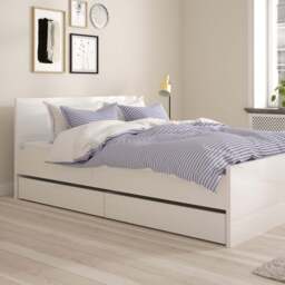 Naia Underbed Drawers Set in White High Gloss - thumbnail 5