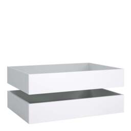 Naia Underbed Drawers Set in White High Gloss - thumbnail 1