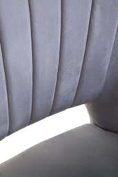 Linea Velvet Chair – Grey (Cut-Out Back) - thumbnail 2