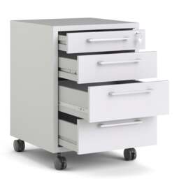 Prima Mobile Cabinet in White - thumbnail 4