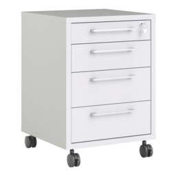 Prima Mobile Cabinet in White - thumbnail 1