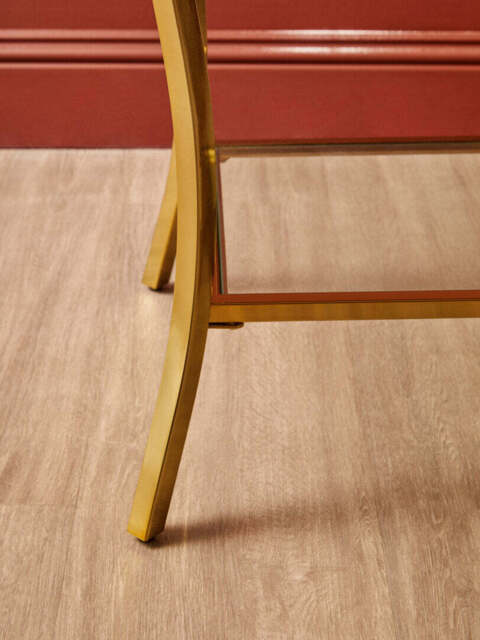 Vireo Townhouse Mirror Side Table – Gold Legs - image 1