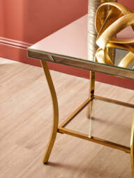 Vireo Townhouse Mirror Side Table – Gold Legs - thumbnail 2