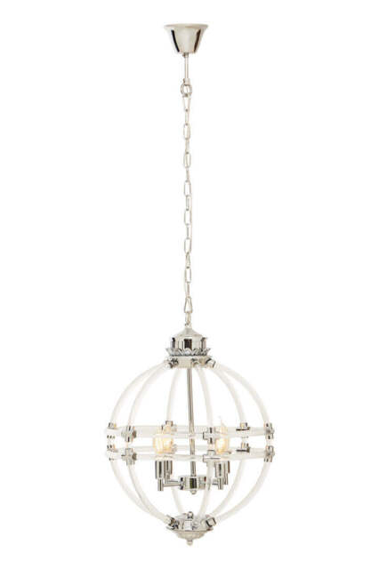 Whitmore Pendant Light – Clear Acrylic & Chrome - image 1