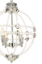 Whitmore Pendant Light – Clear Acrylic & Chrome - thumbnail 3