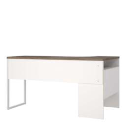 Function Plus Corner Desk White and Truffle Oak 2 Drawers - thumbnail 4