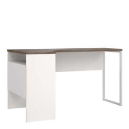 Function Plus Corner Desk White and Truffle Oak 2 Drawers - thumbnail 3