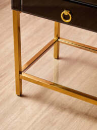 Vireo Townhouse Side Table – Black, 2 Drawer - thumbnail 4