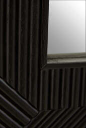 Tunbridge Black Finish Wooden Wall Mirror – Contemporary Wall Mirror - thumbnail 4