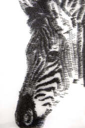 Horizon Zebra Sculpture Wall Art - thumbnail 3