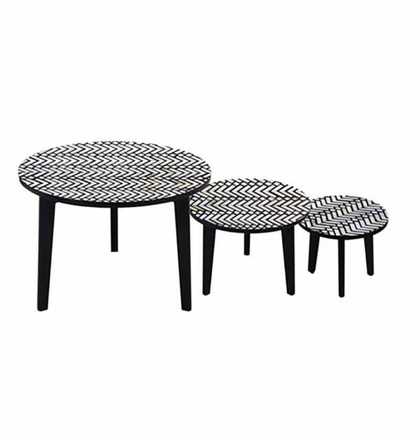 Olvera Lamp Table Mono Inlay Print - Medium - image 1