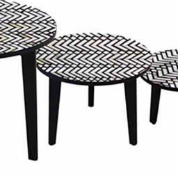 Olvera Lamp Table Mono Inlay Print - Medium - thumbnail 2