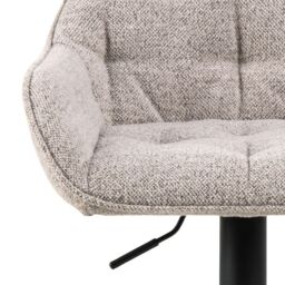 Monza Beige Swivel Bar Stools – Height Adjustable – Set of 2 – Brooke Collection - thumbnail 4
