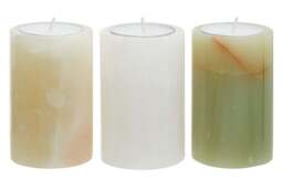 Three Of Onyx Valthera Holders Set Tealight