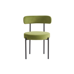 Flora Modern Dining Chair - Olive Velvet