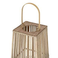 Large Silo Wicker Lantern with Glass Candle Holder - thumbnail 3