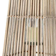Large Silo Wicker Lantern with Glass Candle Holder - thumbnail 4