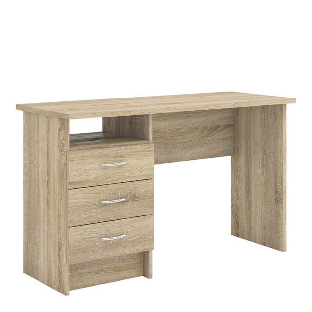 Function Plus Desk with 3 Drawers in Oak - image 1