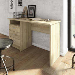 Function Plus Desk with 3 Drawers in Oak - thumbnail 5