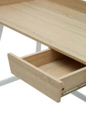 Norwood Two-Drawer Desk – Light Oak Veneer - thumbnail 1