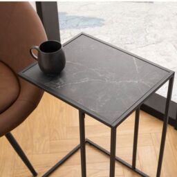 Infinity Side Table in Matt Black - thumbnail 2