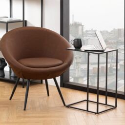 Infinity Side Table in Matt Black - thumbnail 1