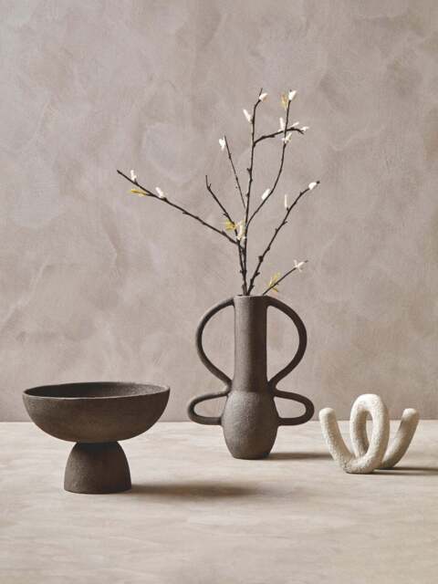 Vase Grey Small Textured Elvaris - image 1