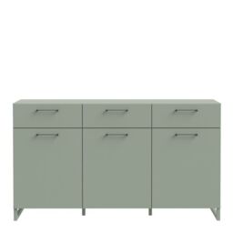 Sage Green 3 Door 3 Drawer Chest – Sali Collection - thumbnail 2