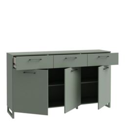 Sage Green 3 Door 3 Drawer Chest – Sali Collection - thumbnail 3