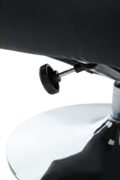 Verse Chair & Footstool – Black Leather Effect - thumbnail 4