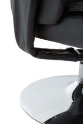 Verse Chair & Footstool – Black Leather Effect - thumbnail 6