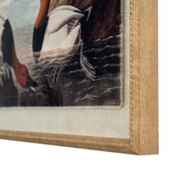 Flora & Fauna Collection Pochards on Linen in Beaded Frame - thumbnail 2