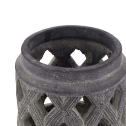 Coastal Flicker: Amalfi Grey Lattice Lantern - thumbnail 2