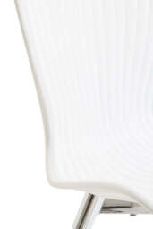 Vellum Dining Chair – White Seat with Silver Chrome Legs - thumbnail 4