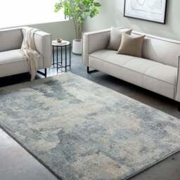 Designer Avellino Abstract Modern Marble High Pile Rug - thumbnail 2