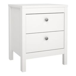 Madrid Bedside Table 2 Drawers in White - thumbnail 5