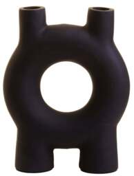 Holder Small Candle Virelia Black - thumbnail 1